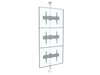 Multibrackets MBFC3U Chrome M Floor to Ceiling Mount Pro - Up to 40"-65" Screen