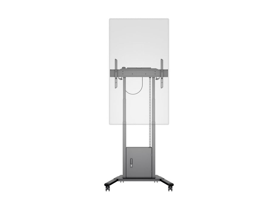 Multibrackets MB6775 Electric Height-Adjustable Display Trolley with Cam Shelf and Cabinet - Up to 42"-100" Screen