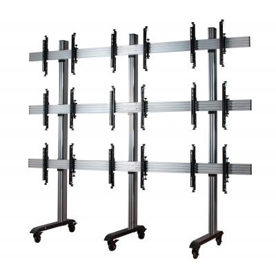 B-Tech BT8371-3X3/BS Universal Mobile Video Wall Stand For 3x3 Video Walls