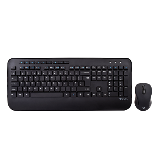 V7 Professional Wireless Keyboard and Mouse Combo,UK - CKW300UK