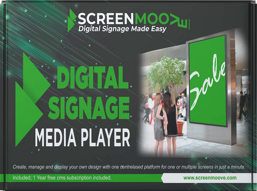 Digital Signage Player with Free Content Management System - 3 Years CMS Subscription - Support & Update / 1 Dynamic content design services - Life Time CMS Subscription - Support & Update / I don`t want design services