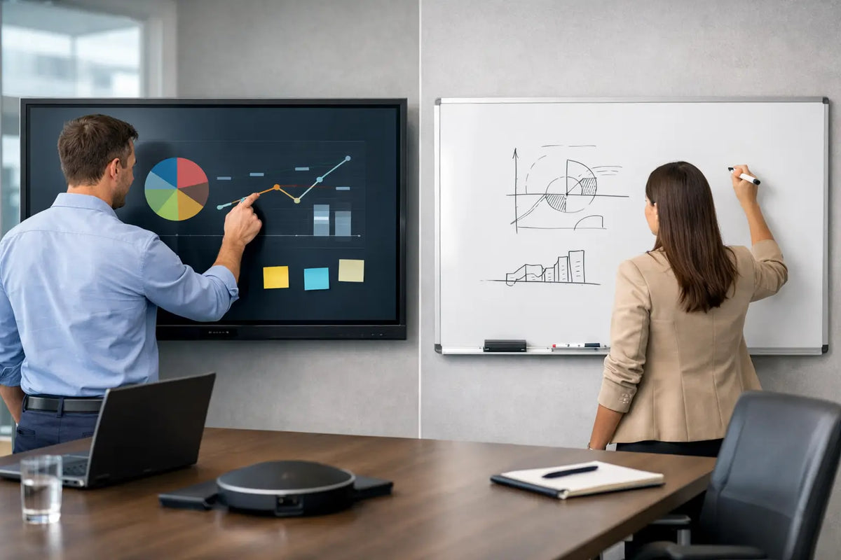 Interactive Flat Panel vs Whiteboard Compared