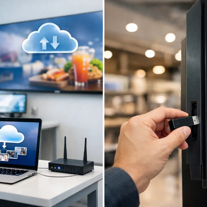 Cloud Signage Software vs USB Playback