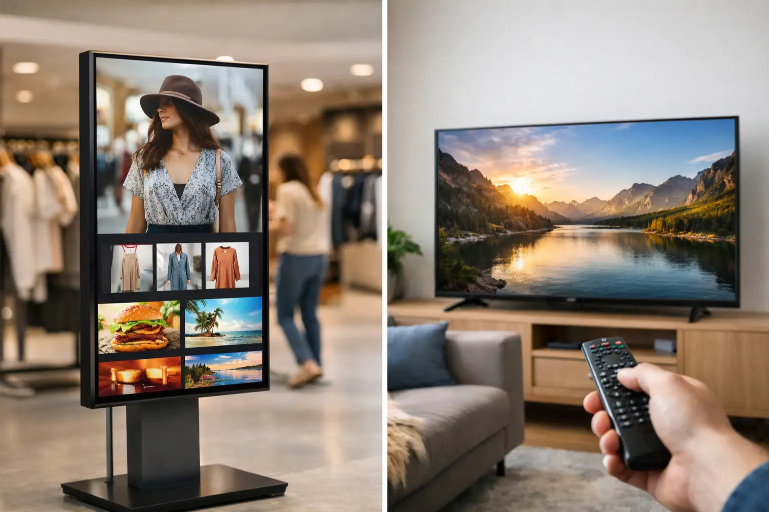 Commercial Display Screens vs Televisions