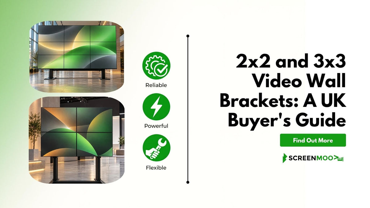 Video Wall Brackets Explained: How to Choose a 2x2 or 3x3 Video Wall Mount