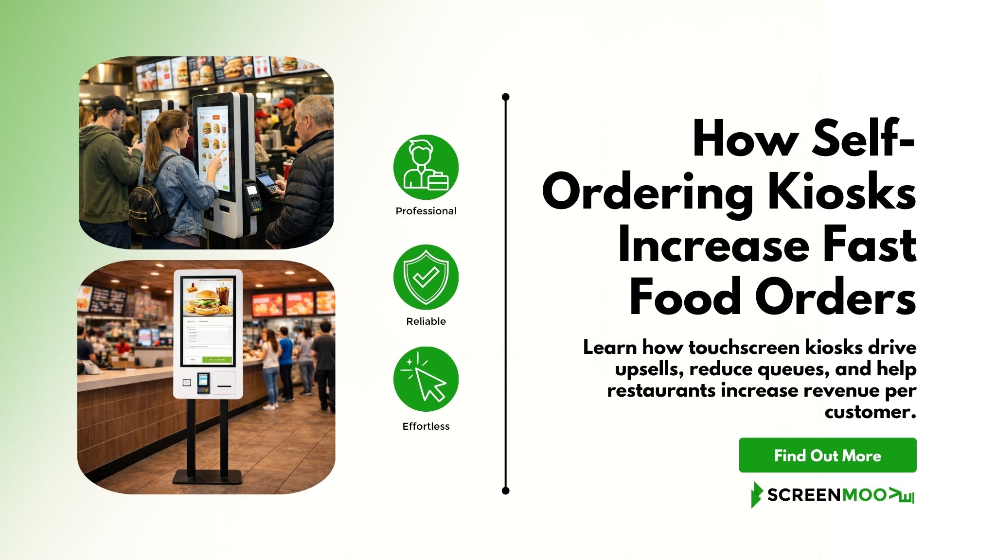 How Self-Ordering Kiosks Increase Average Order Value in Fast Food