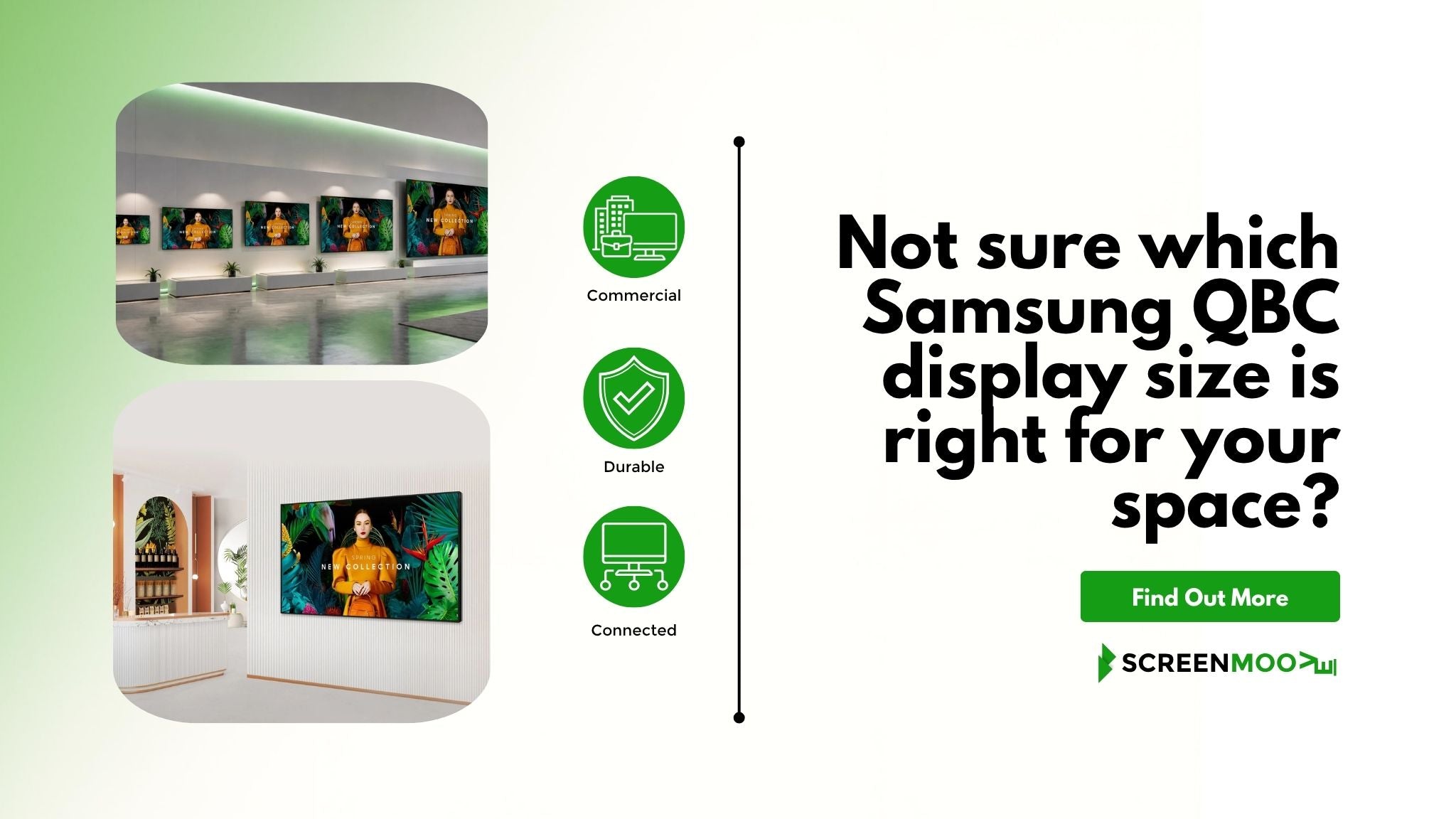 Samsung QBC Series: How to Choose the Right Commercial Display Size