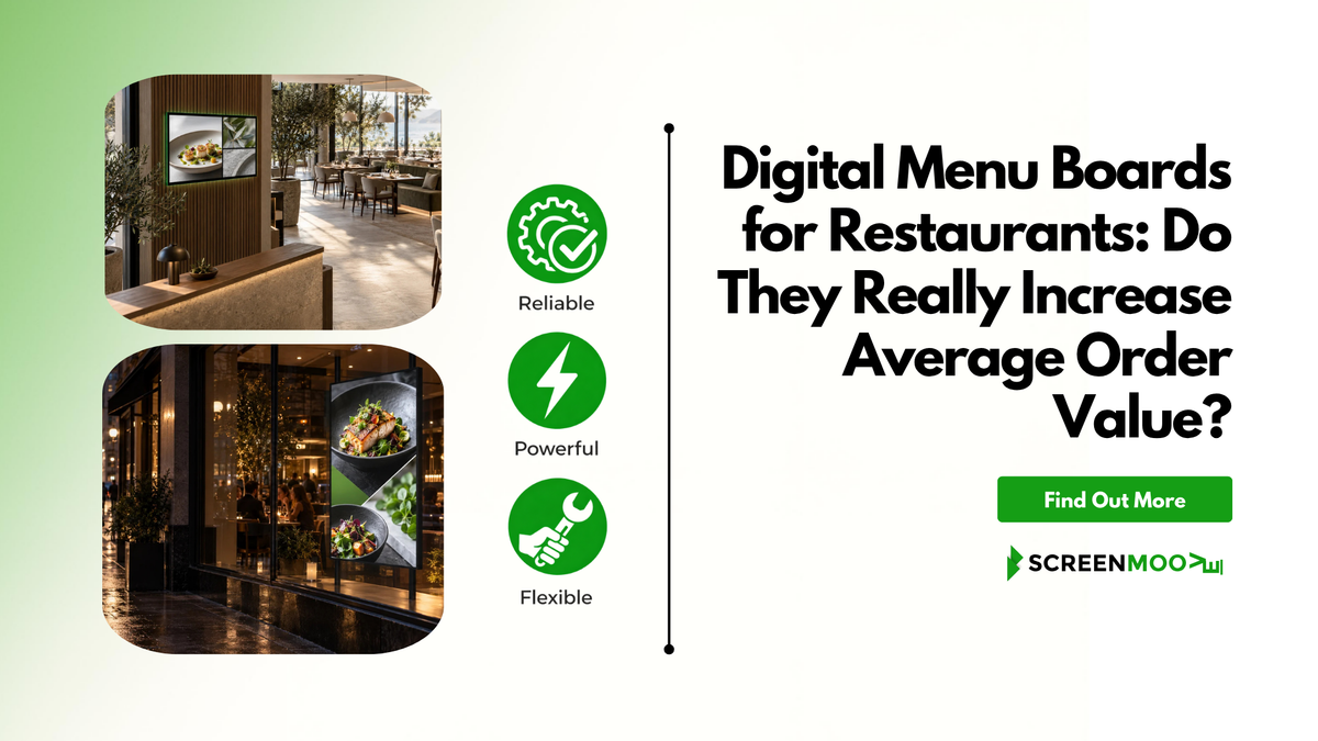 Digital Menu Boards for Restaurants: Do They Really Increase Average Order Value?