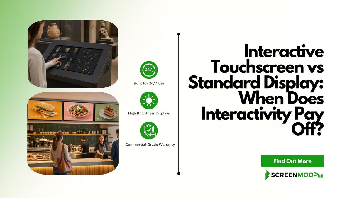 Interactive Touchscreen vs Standard Display: When Does Interactivity Pay Off?