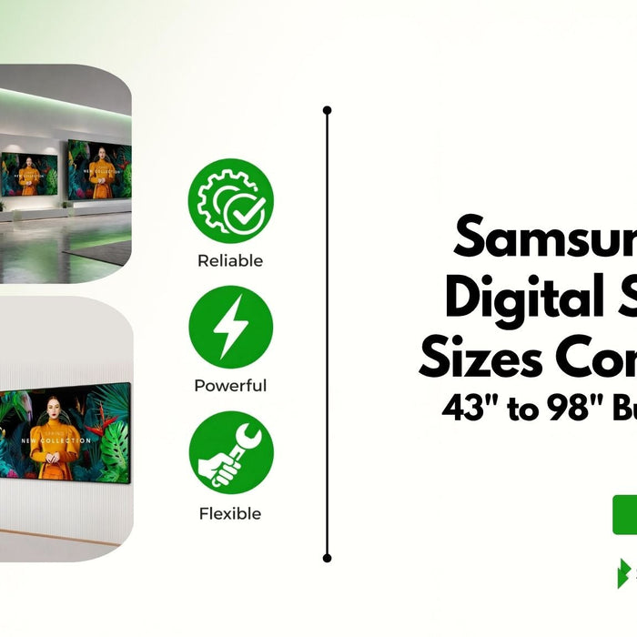 Samsung QMC Digital Signage Sizes Compared: 43" to 98" Buying Guide