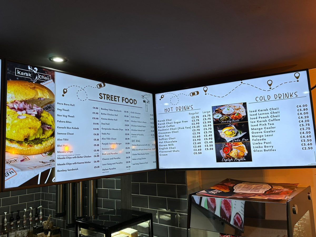 Digital Menu Boards for Karak Chaii