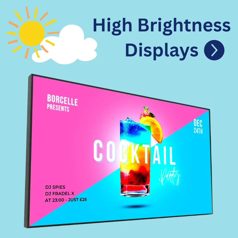Ultra High Brightness Digital Signage Displays | 2500–3500 cd/m² | ScreenMoove
