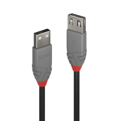 Lindy 0.2m USB 2.0 Type A Extension Cable, Anthra Line | 36700 USB Cable Lindy