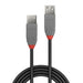 Lindy 0.2m USB 2.0 Type A Extension Cable, Anthra Line | 36700 USB Cable Lindy