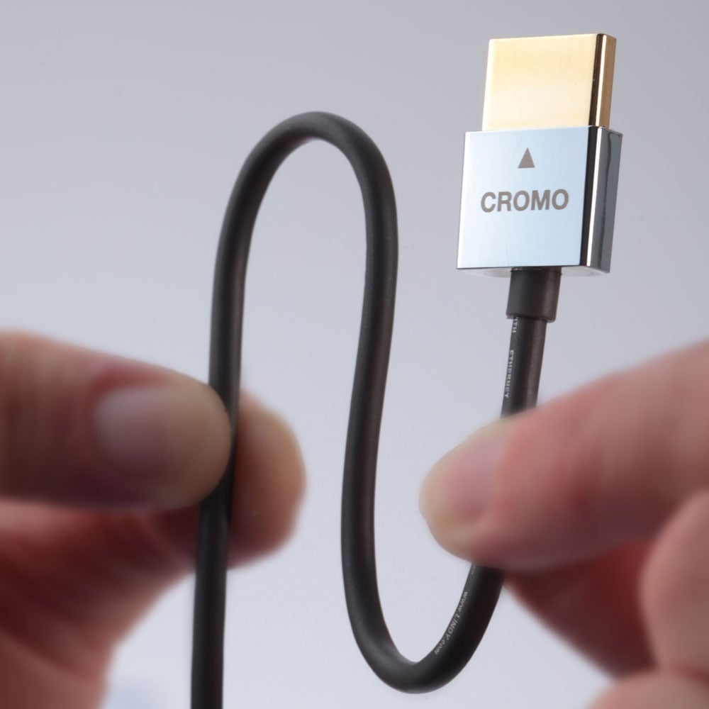 Lindy 0.3m CROMO Slim High Speed HDMI Cable with Ethernet | 41669 HDMI Cable Lindy