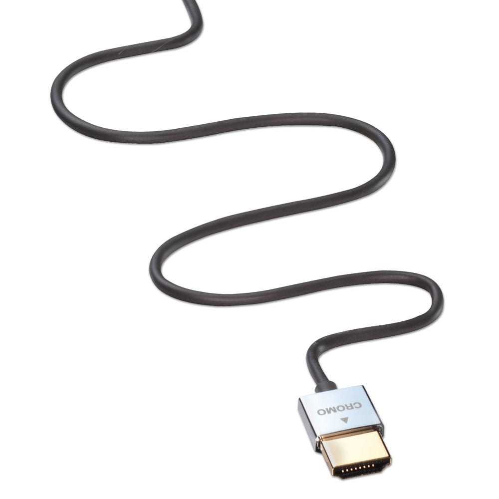Lindy 0.3m CROMO Slim High Speed HDMI Cable with Ethernet | 41669 HDMI Cable Lindy