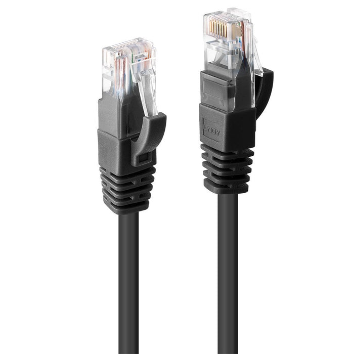 Lindy 0.5m Cat.6 U/UTP Network Cable, Black | 48076 LAN / Ethernet Cable Lindy
