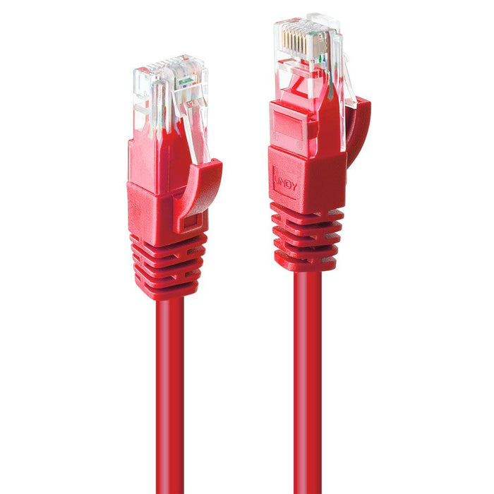 Lindy 0.5m Cat.6 U/UTP Network Cable, Red | 48031 Network Cable Lindy