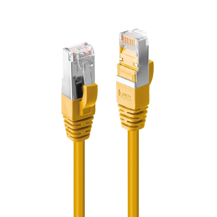 Lindy 0.5m CAT6a S/FTP LS0H Snagless Gigabit Network Cable, Yellow | 47861 Network Cable Lindy