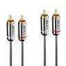 Lindy 0.5m Dual Phono Audio Cable, Cromo Line | 35344