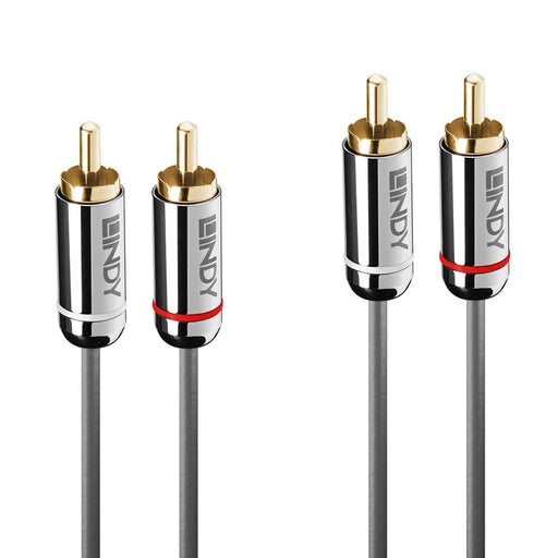 Lindy 0.5m Dual Phono Audio Cable, Cromo Line | 35344 Lindy Audio Cable Lindy
