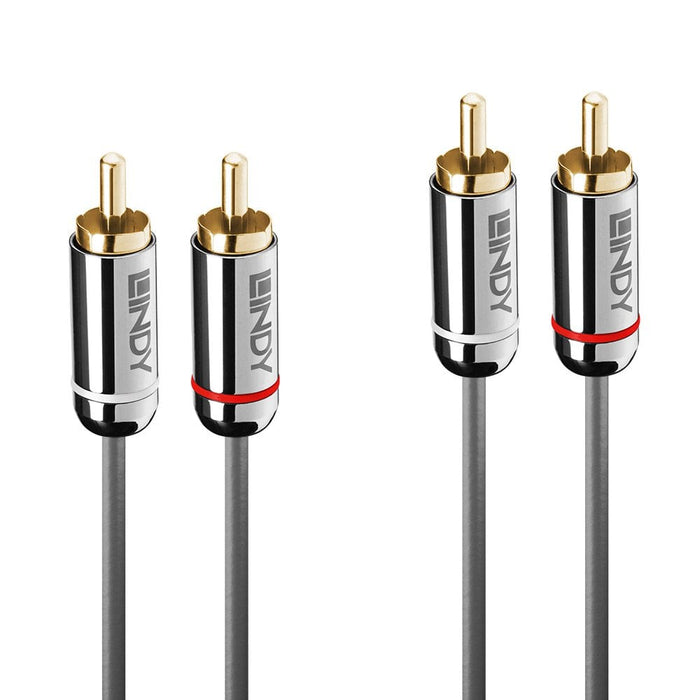 Lindy 0.5m Dual Phono Audio Cable, Cromo Line | 35344 Lindy Audio Cable Lindy
