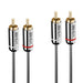 Lindy 0.5m Dual Phono Audio Cable, Cromo Line | 35344 Lindy Audio Cable Lindy
