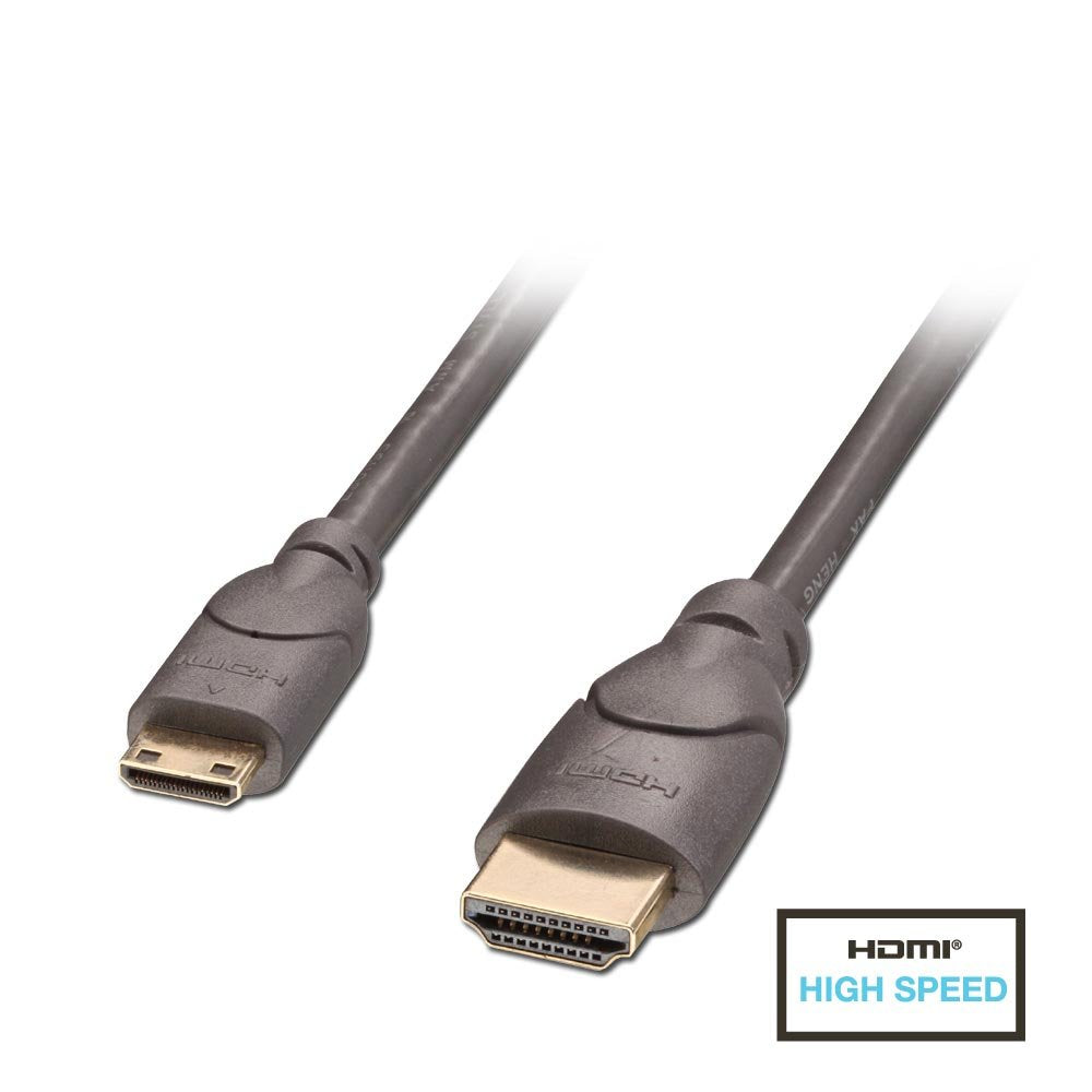 Lindy 0.5m Premium HDMI to Mini HDMI Cable, Anthra | 41030 HDMI Cable Lindy