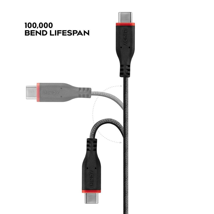 Lindy 0.5m Reinforced USB Type C to Lightning Charge & Sync Cable | 31285 USB Cable Lindy