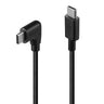 Lindy 0.5m USB 2.0 Straight USB-C to Right-Angled USB-C Cable | 32004