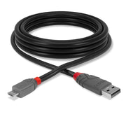 Lindy 0.5m USB 2.0 Type A to Micro-B Cable, Anthra Line | 36731 USB Cable Lindy