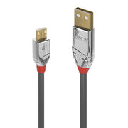 Lindy 0.5m USB 2.0 Type A to Micro-B Cable, Cromo Line | 36650 USB Cable Lindy