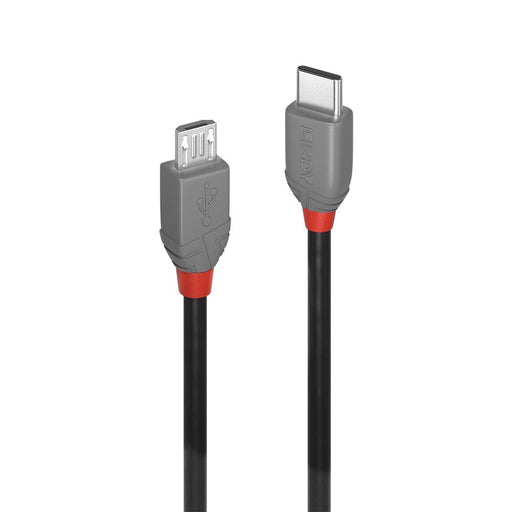 Lindy 0.5m USB 2.0 Type C to Micro-B Cable, Anthra Line | 36890 USB-C Cable Lindy