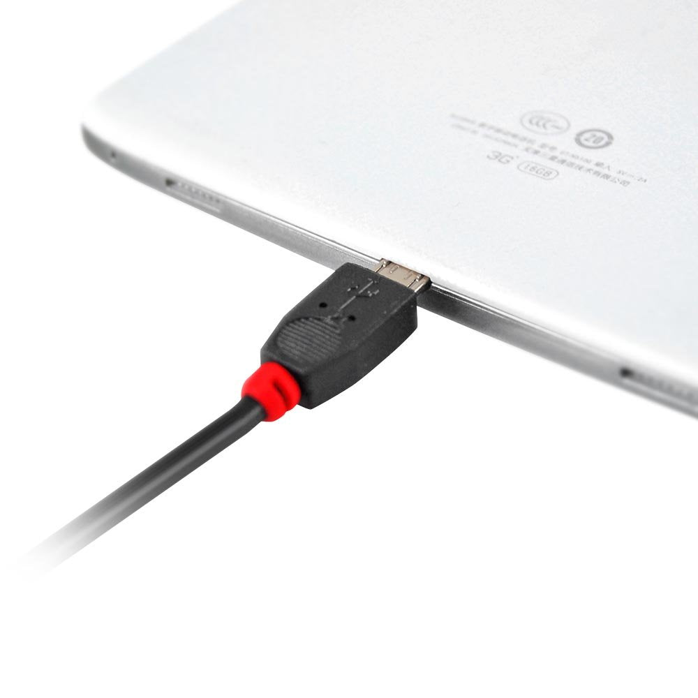 Lindy 0.5m USB 2.0 Type Micro-B to A OTG Cable | 31935 USB Cable Lindy