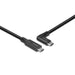 Lindy 0.5m USB 3.2 Straight USB-C to Right-Angled USB-C Cable, 10Gbps | 32017 USB-C Cable Lindy