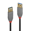 Lindy 0.5m USB 3.2 Type A Cable, 5Gbps, Anthra Line | 36750