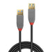 Lindy 0.5m USB 3.2 Type A Extension Cable, 5Gbps, Anthra Line | 36760 USB Cable Lindy