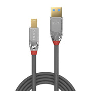 Lindy 0.5m USB 3.2 Type A to B Cable, 5Gbps, Cromo Line | 36660 USB Cable Lindy