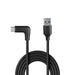 Lindy 0.5m USB 3.2 Type-A to Right-Angled USB-C Cable, 10Gbps | 32012 USB-C Cable Lindy