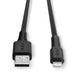 Lindy 0.5m USB to Lightning Cable, Black | 31319 USB Cable Lindy