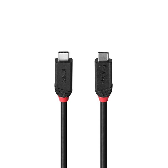 Lindy 0.5m USB4 240W Type C Cable, Black Line | 37000 USB-C Cable Lindy