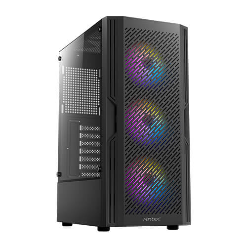 Antec AX20 Black Tempered Glass Mid-Tower ATX PC Case - 0-761345-10060-1