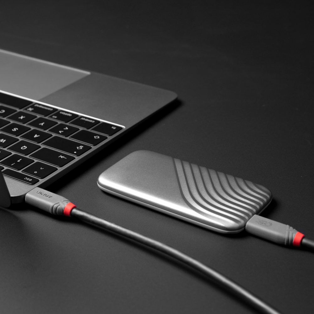 Lindy 0.8m USB 4 240W Type C Cable, Anthra Line | 36956 USB Cable Lindy