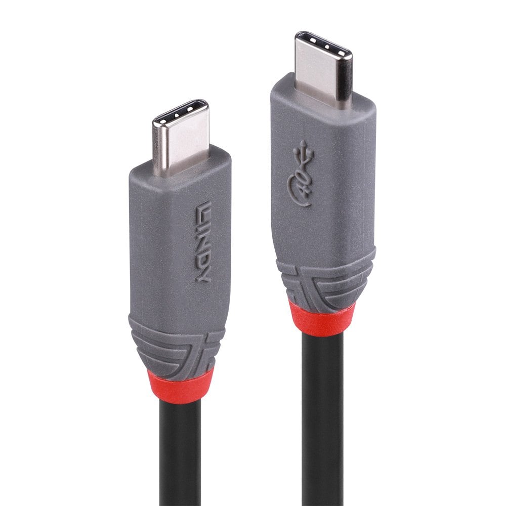 Lindy 0.8m USB 4 Type C Cable, 40Gbps, Anthra Line | 36947 USB Cable Lindy