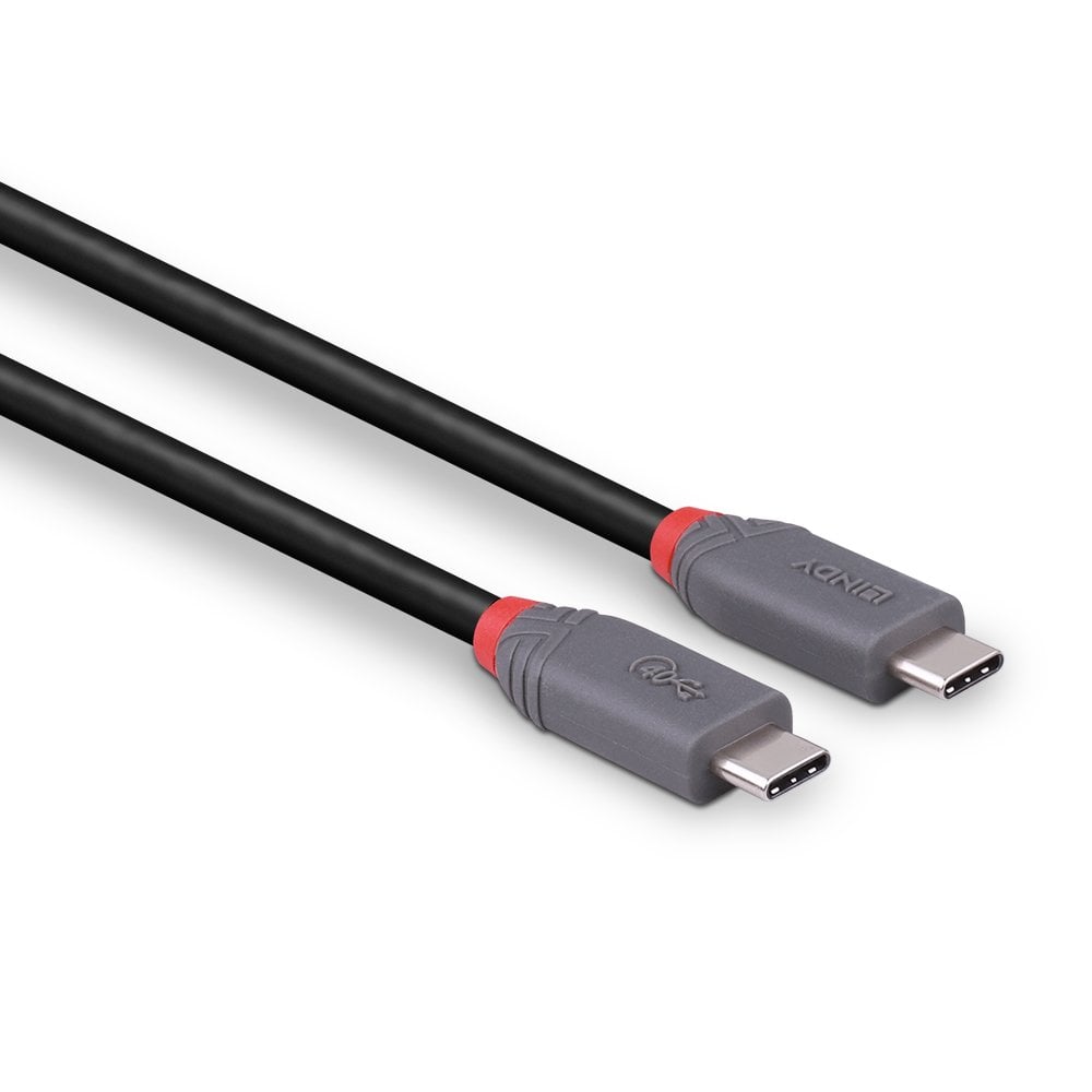 Lindy 0.8m USB 4 Type C Cable, 40Gbps, Anthra Line | 36947 USB Cable Lindy