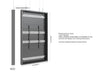 Multibrackets M Pro Series Enclosure 86" Wire Large Black Signage Display Enclosures Multibrackets