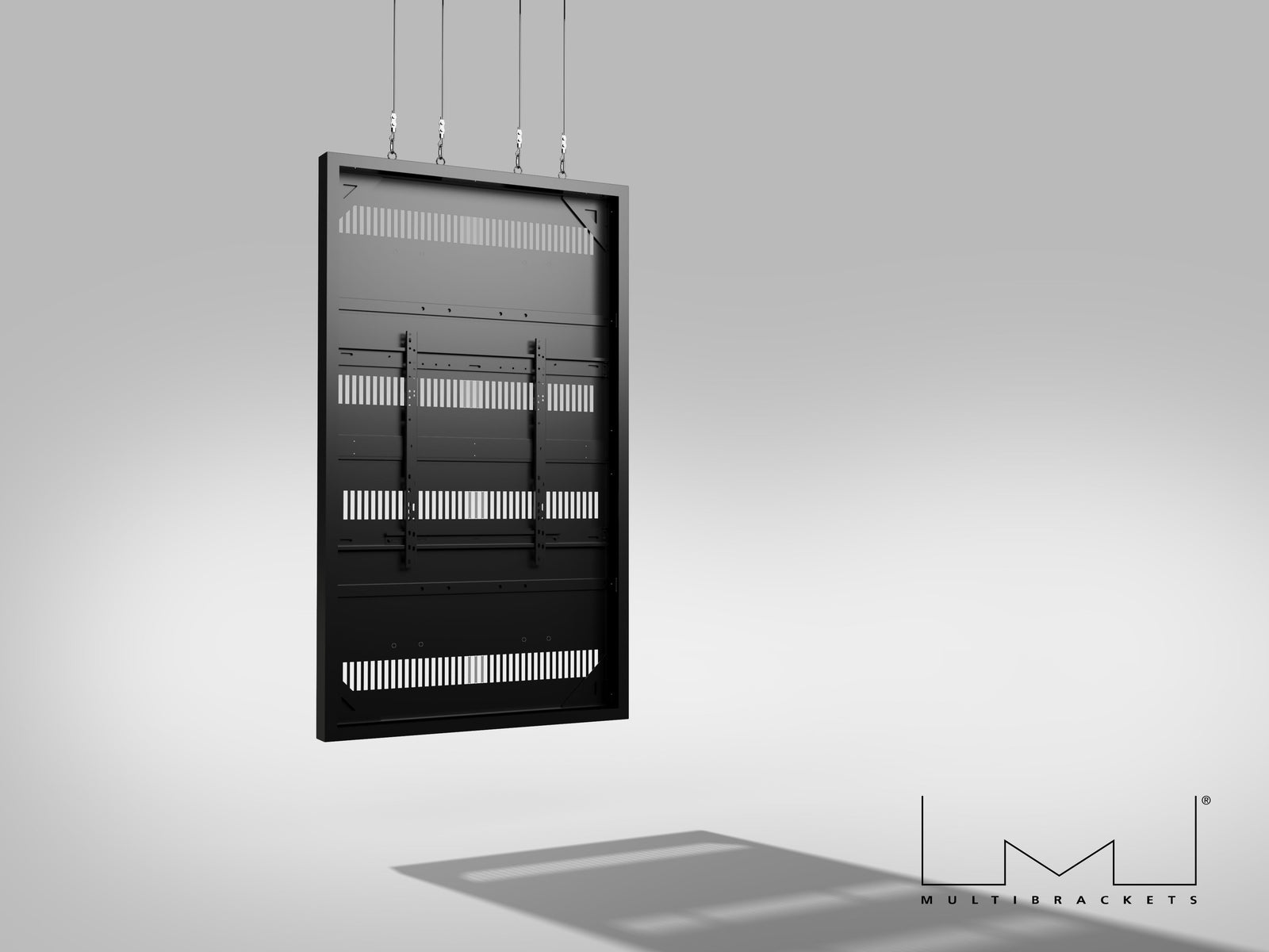 Multibrackets M Pro Series Enclosure 86" Wire Large Black Signage Display Enclosures Multibrackets