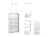 Multibrackets M Pro Series Enclosure 86" Wire Large White Signage Display Enclosures Multibrackets