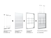 Multibrackets M Pro Series Enclosure 86" Wire Large White Signage Display Enclosures Multibrackets