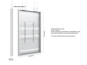 Multibrackets M Pro Series Enclosure 86" Wire Large White Signage Display Enclosures Multibrackets